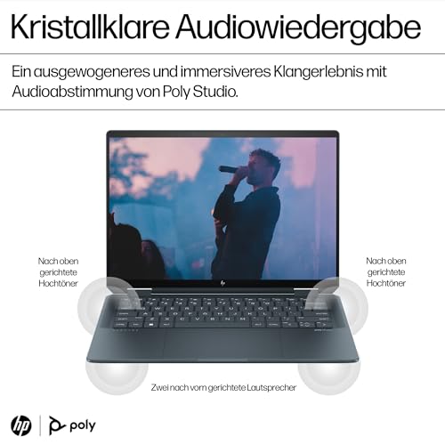 HP Spectre x360 2-in-1 Laptop | 14" 2,8K OLED-Touchdisplay | Intel Ultra 7-155H | 16GB DDR5 RAM | 1TB SSD | Intel Arc Grafik | Win11 | QWERTZ | Blau inkl. USB-C Hub & HP MPP 2.0 Pen – Bild 4