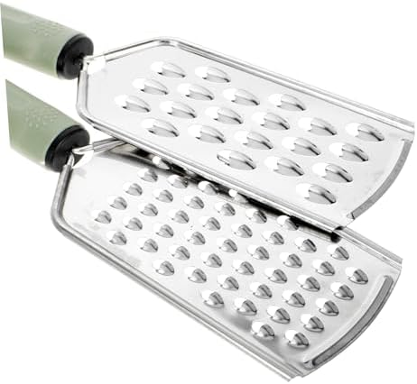 Stainless Steel Tri Set Includes 3-Piece Cheese Grater Vegetable Chopper Shredder
