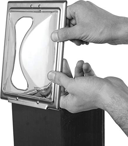 San Jamar H2003 Stainless Steel Faceplate Napkin Dispenser Hidden Counter Space-Saving Durable