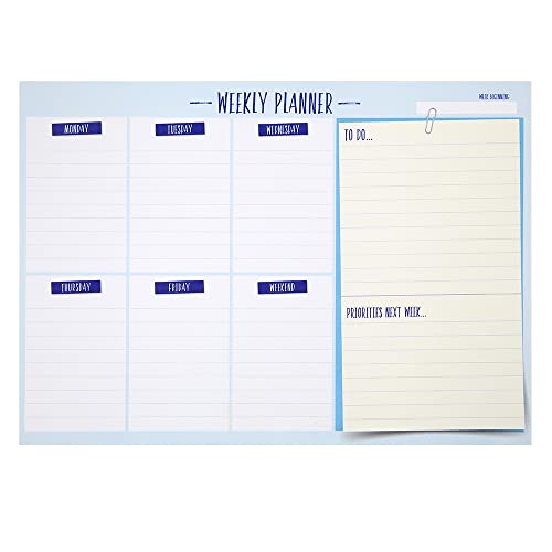 SUMMIT A4 Weekly Desk Planner, 52 Tear off pages, To Do List Notepad, Daily Planning Schedule and Calendar
