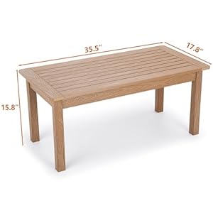 Stoog HIPS Outdoor Patio Dining Set, 4-Piece All-Weather Garden Bench, Chairs and Table Set, Patio Dining Set for Backyard, Lawn, Deck and Porch, Teak Stoog HIPS Outdoor Patio Dining Set 4 Piece All Weather Garden Bench Chairs and Table Set Patio Dining Set for Backyard Lawn Deck and Porch Teak