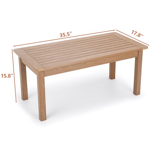 Stoog-HIPS-Outdoor-Patio-Dining-Set-4-Piece-All-Weather-Garden-Bench-Chairs-and-Table-Set-Patio-Dining-Set-for-Backyard-Lawn-Deck-and-Porch-Teak Stoog HIPS Outdoor Patio Dining Set 4 Piece All Weather Garden Bench Chairs and Table Set Patio Dining Set for Backyard Lawn Deck and Porch Teak