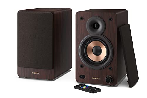 Sharp CP-SS30(BR) Paire d’enceintes étagères Actives 2 Voies, boîtier en Bois, Bluetooth v5.0, USB, Optique, auxiliaire, RCA, réglage Graves et aigus, Grille Amovible, télécommande. - Les Beatles, Paul McCartney, John Lennon, RIngo Starr, George Harrison Sharp CP-SS30(BR) Paire d'enceintes étagères Actives 2 Voies, boîtier en Bois, Bluetooth v5.0, USB, Optique, auxiliaire, RCA, réglage Graves et aigus, Grille Amovible, télécommande.