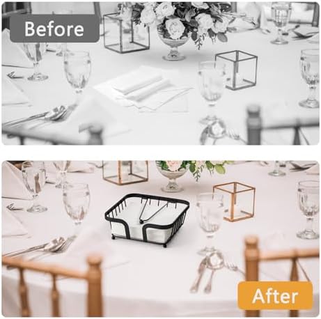 Zhithink Premium Square Napkin Holder Black
