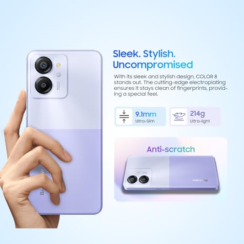 Blackview Color 8 Smartphone Ohne Vertrag, 16GB+128GB, 6,75" FHD+ 90Hz, 50MP+8MP Kamera, 6000mAh Akku, DREI Kartensteckplätze, Android 13 Handy, Smart-K Box Lautsprecher, GPS Schwarz – Bild 5