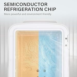 Simple Deluxe Mini Fridge 4L6 Can Portable Cooler Warmer Freon Free Small Refrigerator Provide Compact Storage for Skincare Beverage Food Cosmetics White