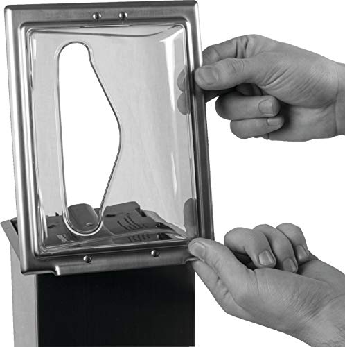 San Jamar H2003 Stainless Steel Faceplate Napkin Dispenser Hidden Counter Space-Saving Durable