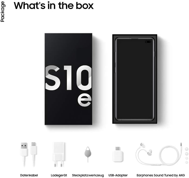Samsung Galaxy S10e Smartphone 4G, Zoll 5.8, Android 9 to 12 (256 GB Interner Speicher) - Deutsche Version (Prism Schwarz, 6 GB + 256 GB) – Bild 6