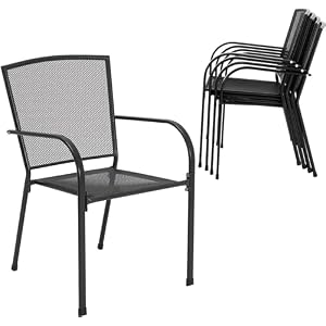 AECOJOY Metal Patio Table and Chairs Set for 4 Outdoor Dining Sets Patio Dining Table Furniture Set Round Outside Table and Chairs for Garden Backyard with 173 Umbrella Hole