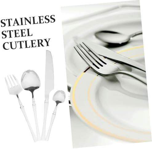Cabilock Elegant Stainless Steel Dinnerware Set 5-Piece Flatware Heat Resistant
