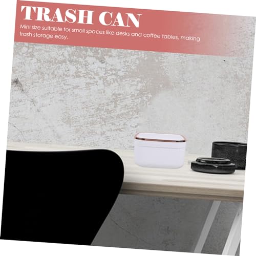 BUGUUYO Small Lidded Trash Can for Desktop Kitchen