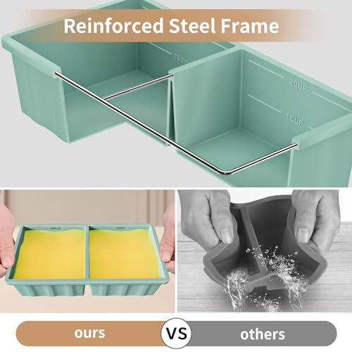 Silicone-Freezer-Tray-for-Soup-Ice-Cubes-2-Cup-Freezing-Tray-for-Meal-Prep-2Pack-Silicon-Soup-Portion-Freeze-Tray-Make-Stock-Souped-Ice-Cube Silicone Freezer Tray for Soup Ice Cubes 2 Cup Freezing Tray for Meal Prep 2Pack Silicon Soup Portion Freeze Tray Make Stock Souped Ice Cube