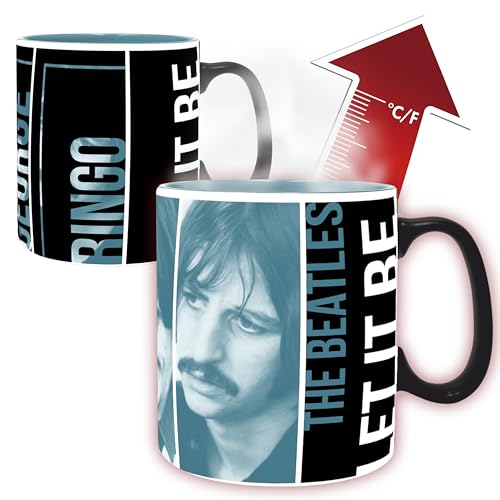 ABYSTYLE GB Eye Tasse à café et thé en céramique avec motif The Beatles Let it Be 40 cl - Les Beatles, Paul McCartney, John Lennon, RIngo Starr, George Harrison ABYSTYLE GB Eye Tasse à café et thé en céramique avec motif The Beatles Let it Be 40 cl