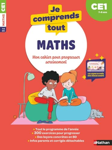 Je comprends tout - Maths CE1 - 300 exercices progressifs pour s'entraîner et réussir - Avec les leçons en vidéo de Réseau Canopé comme à l'école