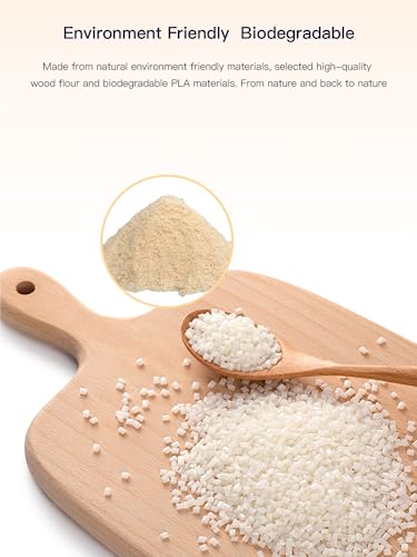 Creality CR PLA Holzfilament 1,75 mm, 1 kg Spule PLA Filament, Natürliche Matte Holzstruktur, Grünes Material, Maßgenauigkeit +/- 0,03 mm, Kompatibel mit 3D-Drucker – Bild 4