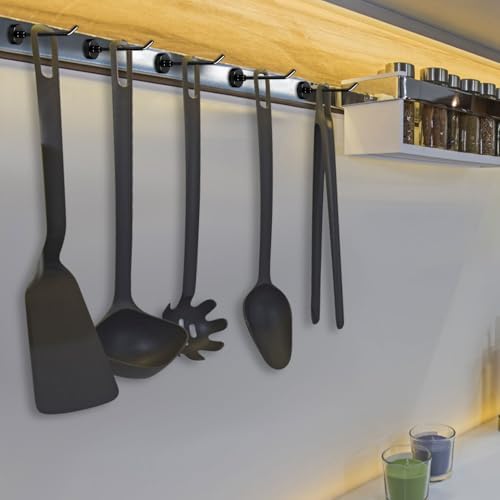 6pcs Heavy Duty Magnetic Wall Hooks Black