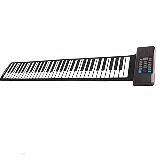 Piano à Clavier Enroulable, 100-240V 61 Touches Piano à Main Fonction MIDI Affichage Numérique LED Noir, Enregistrement éducatif pour Les âges (Prise UE) - Les Beatles, Paul McCartney, John Lennon, RIngo Starr, George Harrison