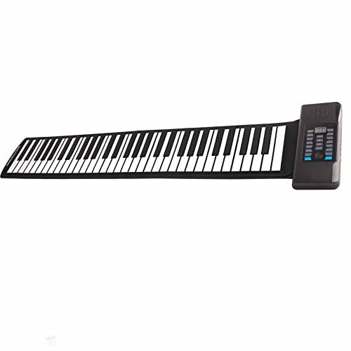Piano à Clavier Enroulable, 100-240V 61 Touches Piano à Main Fonction MIDI Affichage Numérique LED Noir, Enregistrement éducatif pour Les âges (Prise UE) - Les Beatles, Paul McCartney, John Lennon, RIngo Starr, George Harrison Piano à Clavier Enroulable, 100-240V 61 Touches Piano à Main Fonction MIDI Affichage Numérique LED Noir, Enregistrement éducatif pour Les âges (Prise UE)