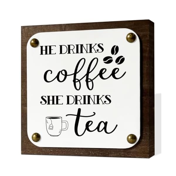   Coffee-Tea-Sign-Wooden-Box-Sign-Decor-Art-Farmhouse-Wood-Sign-Rustic-Decor-Tabletop-Decor-Anniversary-Decor-Coffee-Tea-Lover-Home-Decor-Coffee-Decor-Art-Cafe-Decor-Coffee-Bar-Decoration