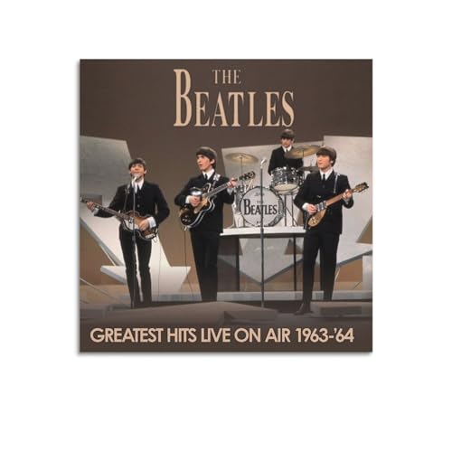 DATOZA Poster décoratif vintage sur toile The Greatest Band Beatles Live – Poster mural moderne pour chambre à coucher – 50 x 50 cm - Les Beatles, Paul McCartney, John Lennon, RIngo Starr, George Harrison DATOZA Poster décoratif vintage sur toile The Greatest Band Beatles Live - Poster mural moderne pour chambre à coucher - 50 x 50 cm