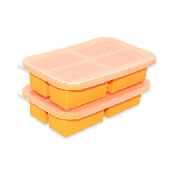   Bangp-1-Cup-Silicone-Freezer-Trays-with-Lid2-PackEasy-Release-Silicone-Freezer-ContainersSoup-Freezer-MoldsFreeze-and-Store-SoupBrothSauceLeftovers-Makes-8-Perfect-1-Cup-Portions