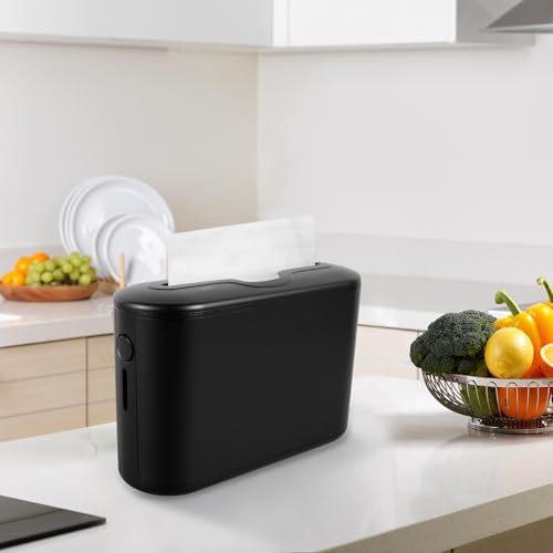 Large Non-Slip Counter Top Towel Dispenser with Smooth Release Black