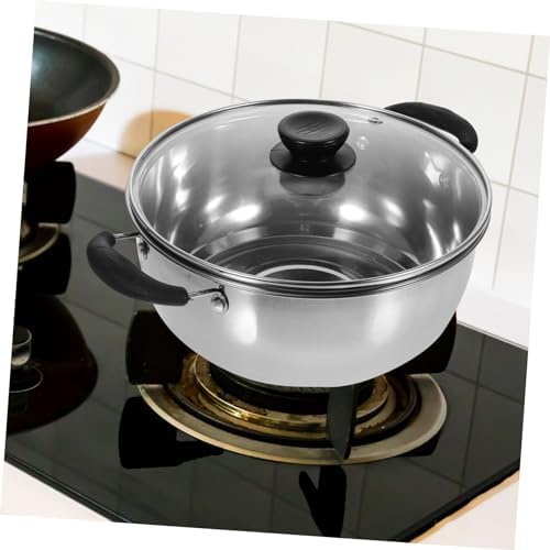 Stainless Steel Soup Pot Multi-Layer Cooking Lid Eco-Friendly Durable