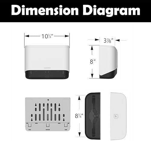 Cleanzephyr Paper Towel Dispenser Wall Mount Purewhite