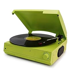 Tourne-Disque Vinyle Bluetooth Haut-Parleur intégré 33/45/72 TR/Min salon Moderne Maison enregistreur phonographe stéréo (Vert) - Les Beatles, Paul McCartney, John Lennon, RIngo Starr, George Harrison