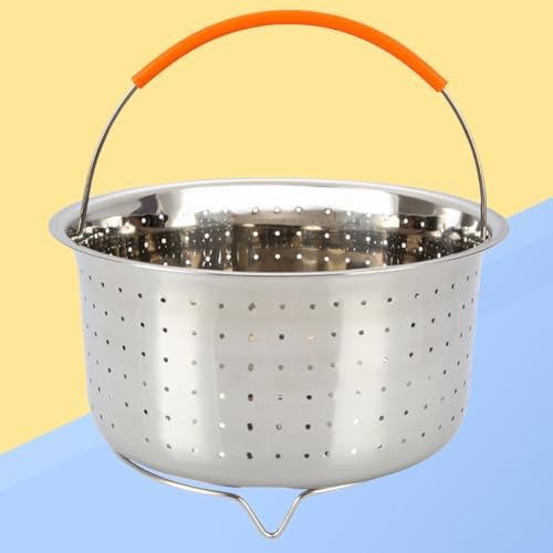 Hemoton Stainless Steel Steamer Basket - Perfect for Veggies Fish Seafood