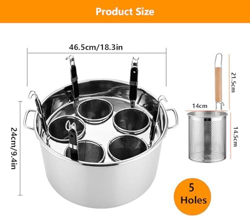 UMJIGF 5-Hole Stainless Steel Multi-Cooker Set for Home Kitchen