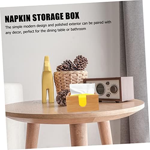 HOLIDYOYO Bamboo Napkin Holder Dispenser
