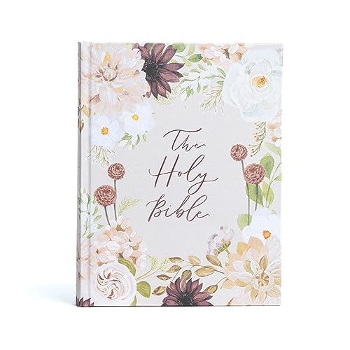 KJV Notetaking Bible, Large Print Hosanna Revival Edition, Blush Cloth Over Board, Red Letter, Single-Column, Journaling Space, Reading Plan, Easy-to-Read Bible Slab Type