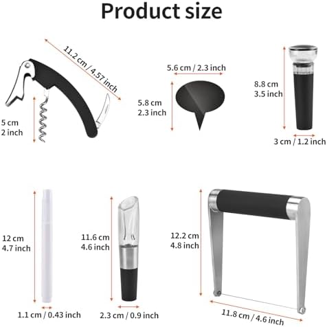 Guowall Stainless Steel Cheese Slicer with Wine Opener Set of 10