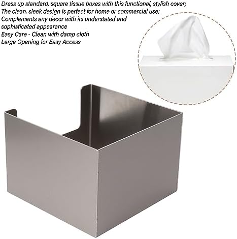 Modern Stainless Steel Square Napkin Holder for Kitchen Bathroom