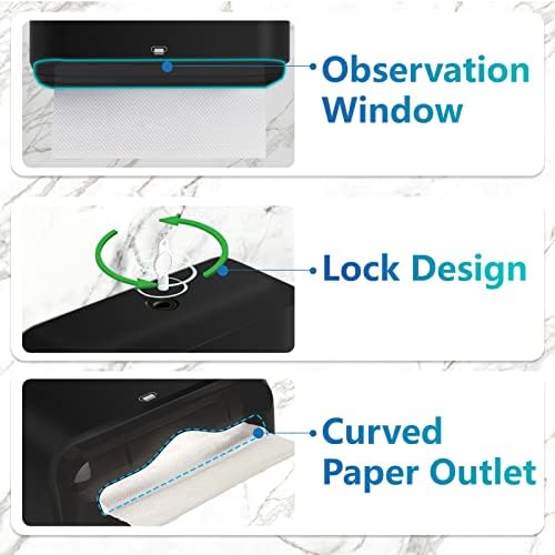 Sturdy Long-Lasting Trifold Dispenser Black
