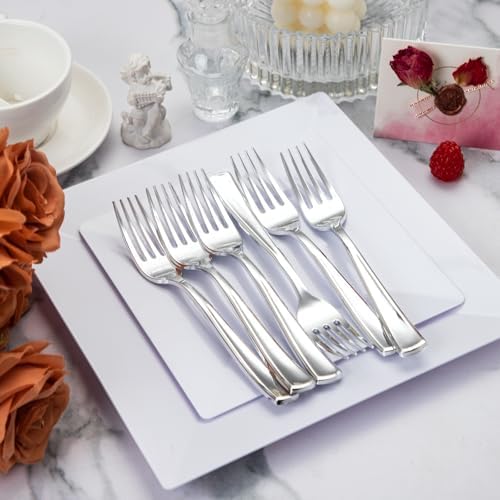 Premium Heavy-Duty Plastic Forks for Parties Events