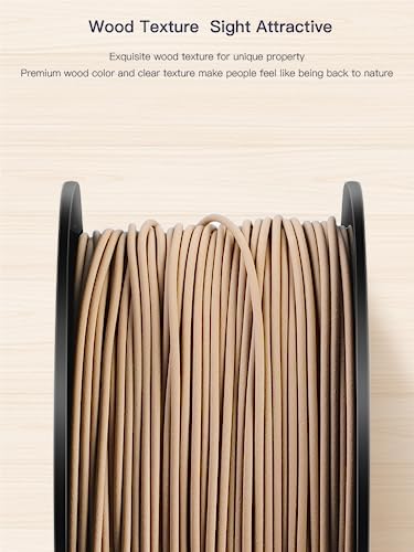 Creality CR PLA Holzfilament 1,75 mm, 1 kg Spule PLA Filament, Natürliche Matte Holzstruktur, Grünes Material, Maßgenauigkeit +/- 0,03 mm, Kompatibel mit 3D-Drucker – Bild 7