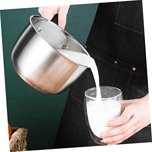 Garneck 16cm Stainless Steel Stockpot with Glass Lid and Steam Hole