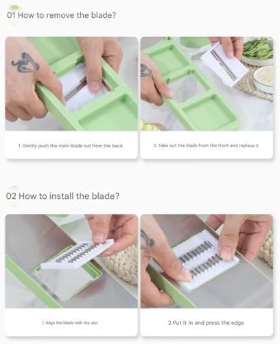 Multi-Function Mandoline Slicer with Protective Hand Guard