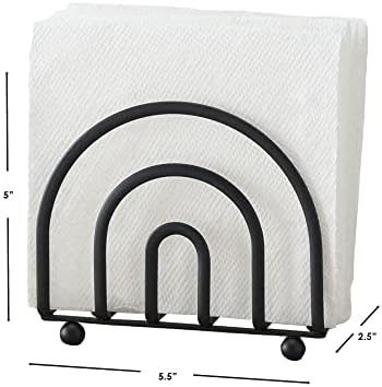 Home Basics Napkin Holder - Rust-Resistant Modern Steel Organizer