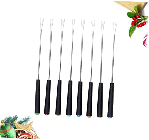 Stainless Steel Cheese Fondue Forks 8pcs - Perfect for Picnics Camping