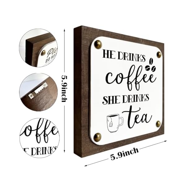   Coffee-Tea-Sign-Wooden-Box-Sign-Decor-Art-Farmhouse-Wood-Sign-Rustic-Decor-Tabletop-Decor-Anniversary-Decor-Coffee-Tea-Lover-Home-Decor-Coffee-Decor-Art-Cafe-Decor-Coffee-Bar-Decoration