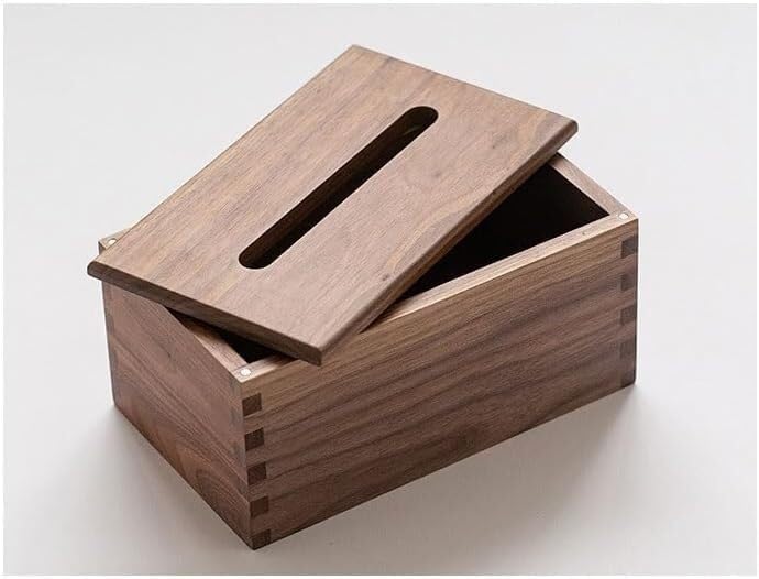 Compact Wooden Tissue Box Space-Saving Removable Holder for Home Away