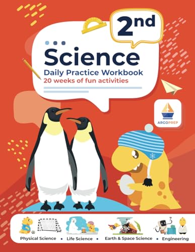 2nd Grade Science: Daily Practice Workbook | 20 Weeks of Fun Activities (Physical, Life, Earth and Space Science, Engineering | Video Explanations Included | 200+ Pages Workbook)
