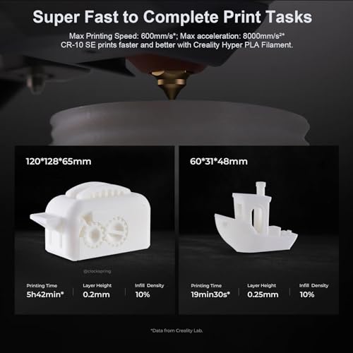 Creality CR-10 SE 3D Drucker mit 600mm/s Druckgeschwindigkeit, Hochgeschwindigkeits 3D-Drucker, Sprite Direktantriebsextruder, FDM Drucker Präzise automatische Nivellierung, CR Touch,220x220x265mm – Bild 6