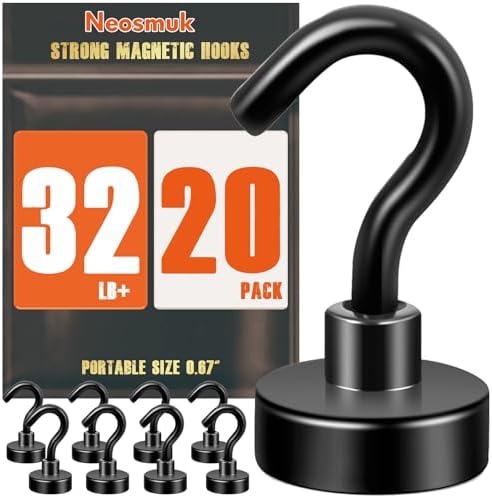 Neosmuk Magnetic Hooks Black 32lb