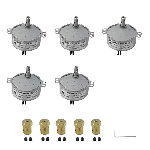 CHANCS 5PCS TYC-50 Moteur synchrone pour tourne-disque motorisé 220V 2.5-3RPM Moteur synchrone avec alésage de 7 mm Kit de connecteur de coupleur d’accouplement d’arbre flexible pour air - Les Beatles, Paul McCartney, John Lennon, RIngo Starr, George Harrison CHANCS 5PCS TYC-50 Moteur synchrone pour tourne-disque motorisé 220V 2.5-3RPM Moteur synchrone avec alésage de 7 mm Kit de connecteur de coupleur d'accouplement d'arbre flexible pour air