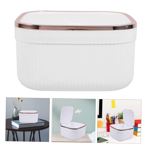 BUGUUYO Small Lidded Trash Can for Desktop Kitchen