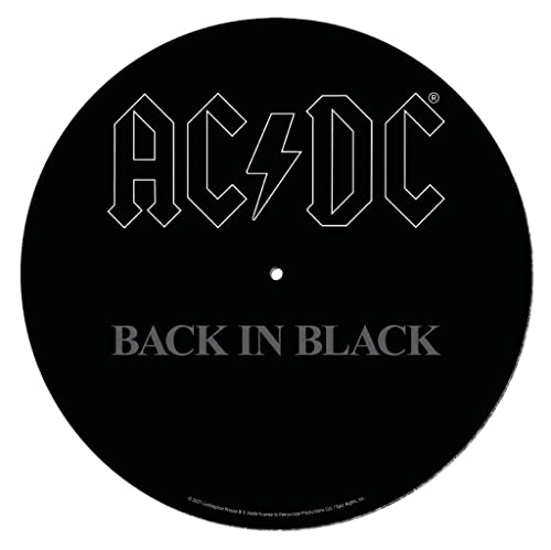 Pyramid International AC/DC Tapis antidérapant pour tourne-disque pour mixage, grattage DJ et écoute à la maison, antidérapant (design logo) – Produit officiel - Les Beatles, Paul McCartney, John Lennon, RIngo Starr, George Harrison Pyramid International AC/DC Tapis antidérapant pour tourne-disque pour mixage, grattage DJ et écoute à la maison, antidérapant (design logo) – Produit officiel